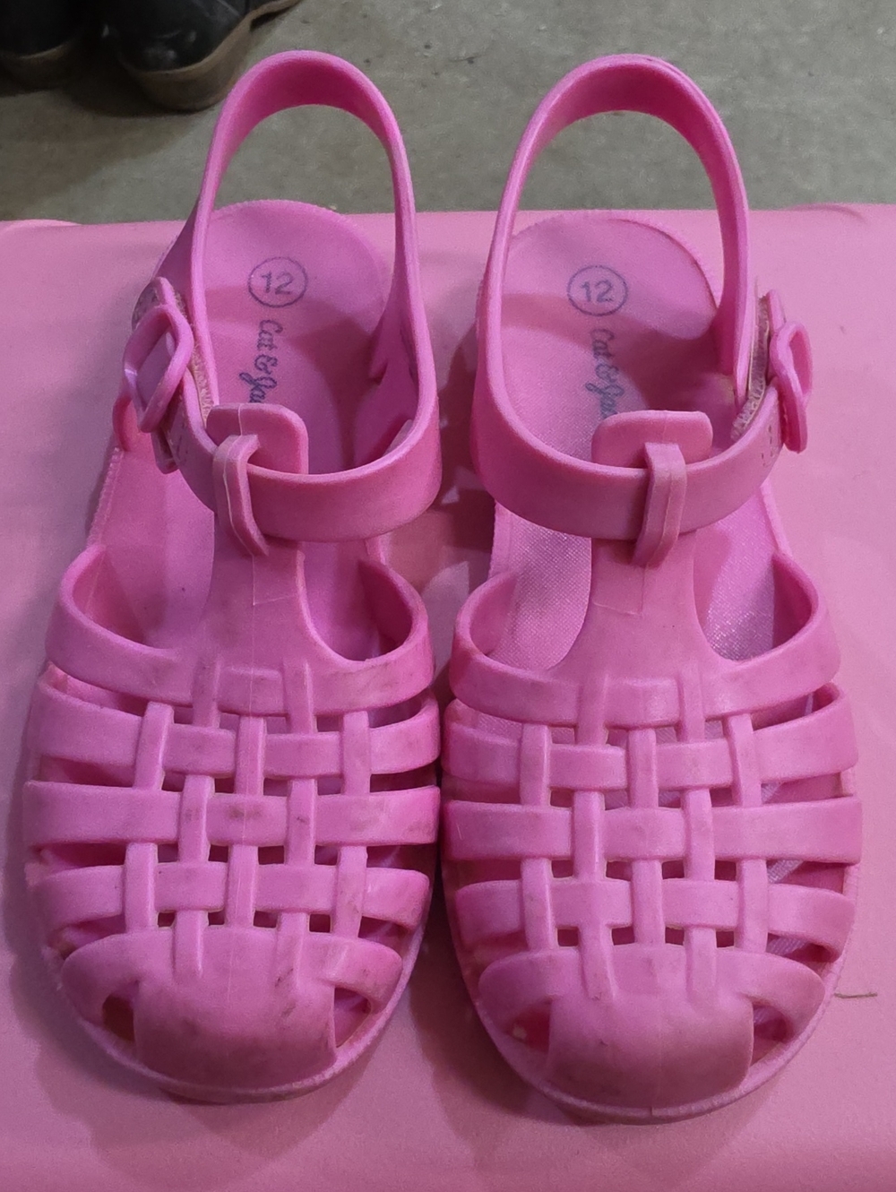 Cat & Jack Pink Jelly Buckle Sandals for Kids